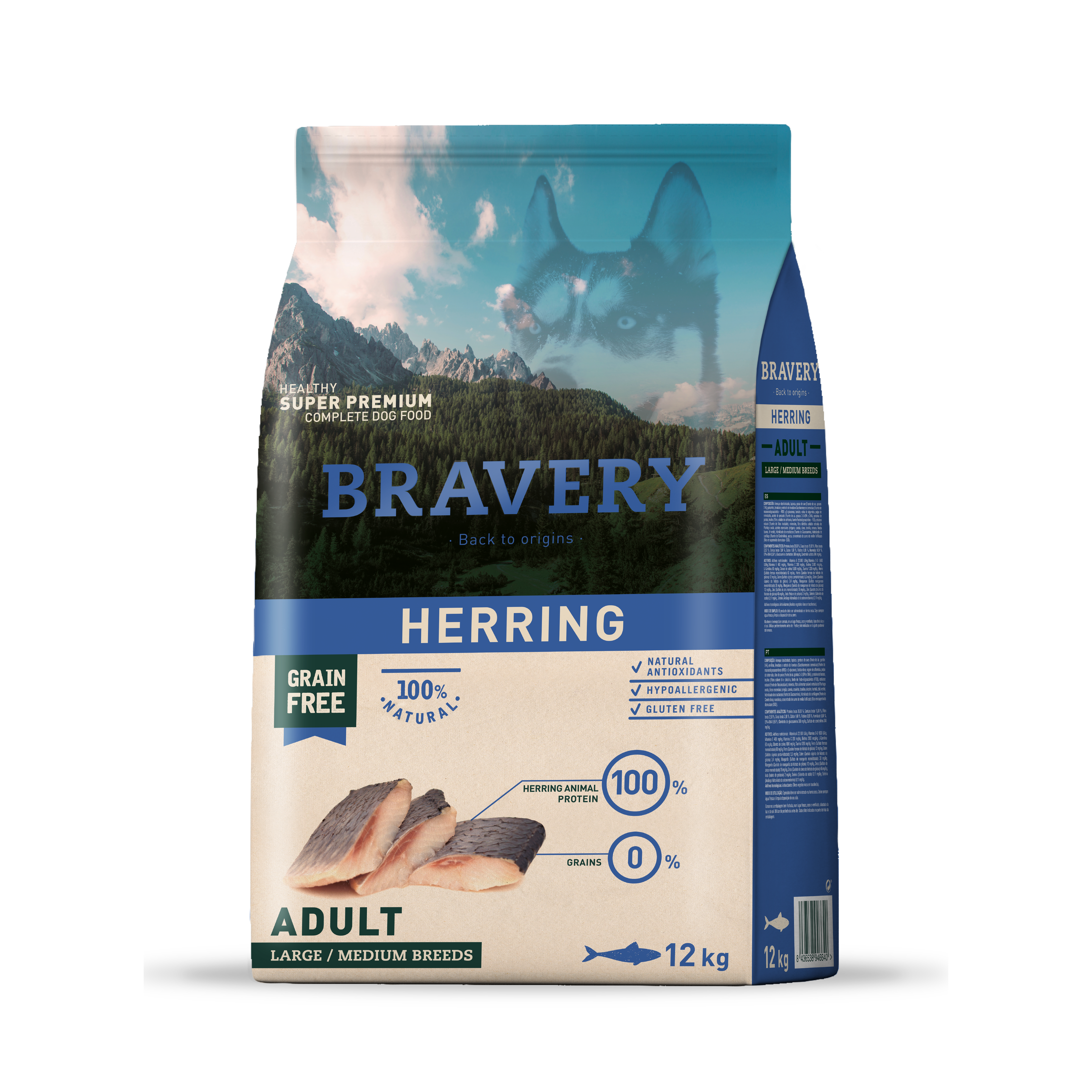 Bravery herring adult large-medium breeds