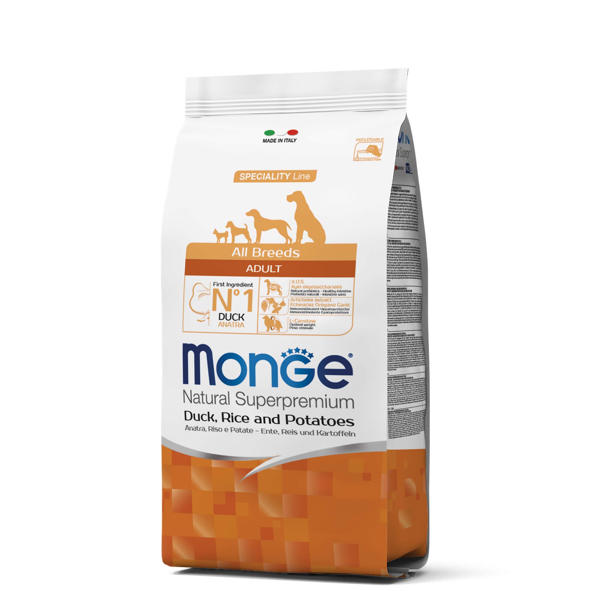 Monge Canine Adulto Pato, Arroz Y Papa